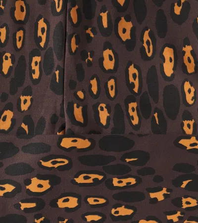 Mini Rodini Leopard Cotton-blend Leggings In Brown