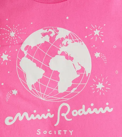 Shop Mini Rodini Society Jersey T-shirt In Pink