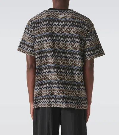 Missoni Man T-shirt Midnight Blue Size Xxl Cotton In Multicoloured