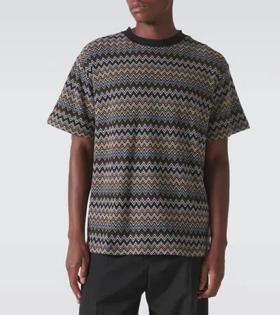 Missoni Man T-shirt Midnight Blue Size Xxl Cotton In Multicoloured