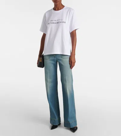 Victoria Beckham Fashion Stole My Smile White T-shirt In White