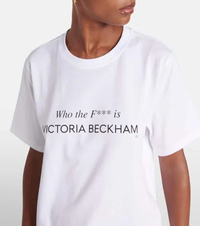 Victoria Beckham Fashion Stole My Smile White T-shirt In White