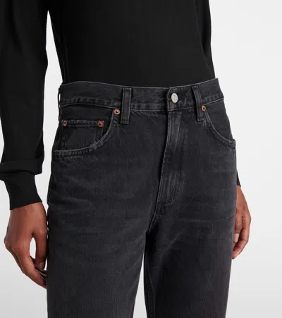Agolde Organic-cotton Straight-leg Jeans In Black