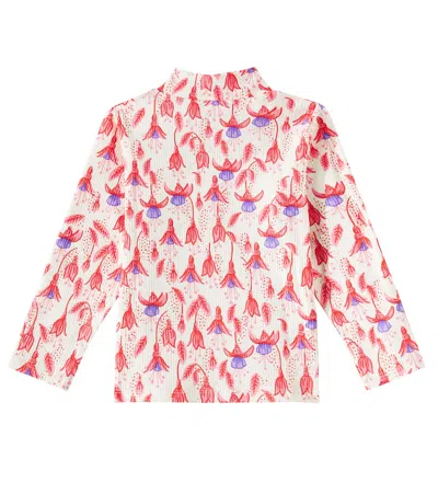 Mini Rodini Fuchsia Cotton-blend Top In Multicoloured