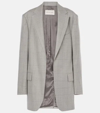 Shop Dries Van Noten Wool Blazer In Grey