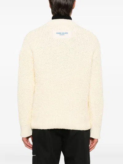 Stone Island Logo-patch Sweater In Neutrals