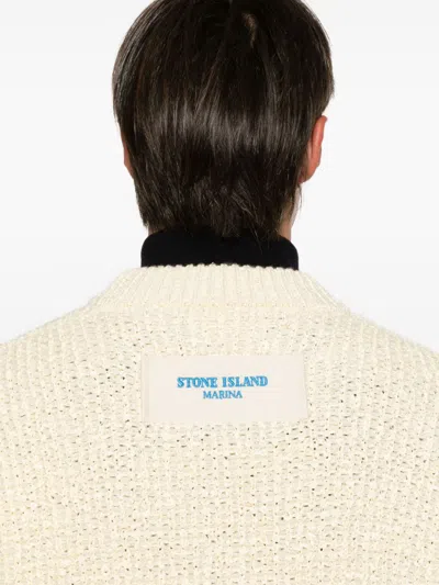 Stone Island Logo-patch Sweater In Neutrals
