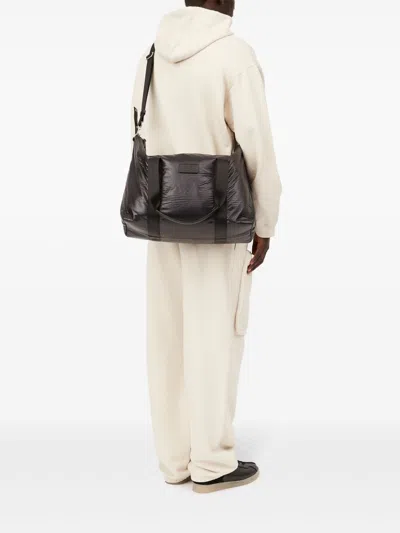 Mm6 Maison Margiela Crunched Weekend Bag In Black