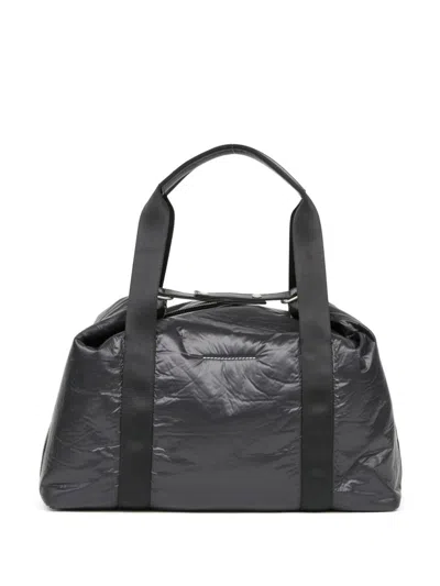 Mm6 Maison Margiela Crunched Weekend Bag In Black