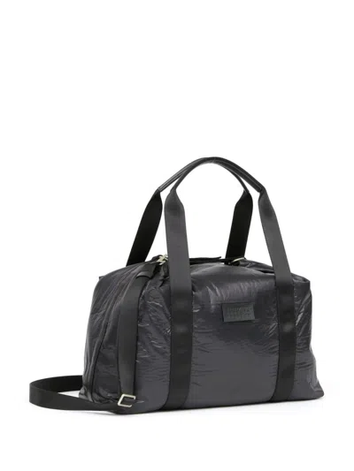 Mm6 Maison Margiela Crunched Weekend Bag In Black