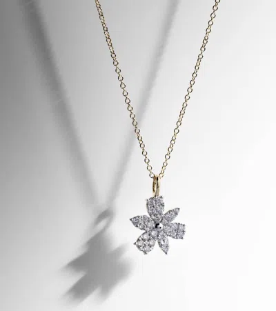 Shop Stone And Strand Magnolia 14kt Gold Necklace With Diamonds