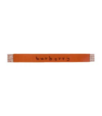 Shop Burberry Alpaca-blend Jacquard Logo Scarf In Ginger