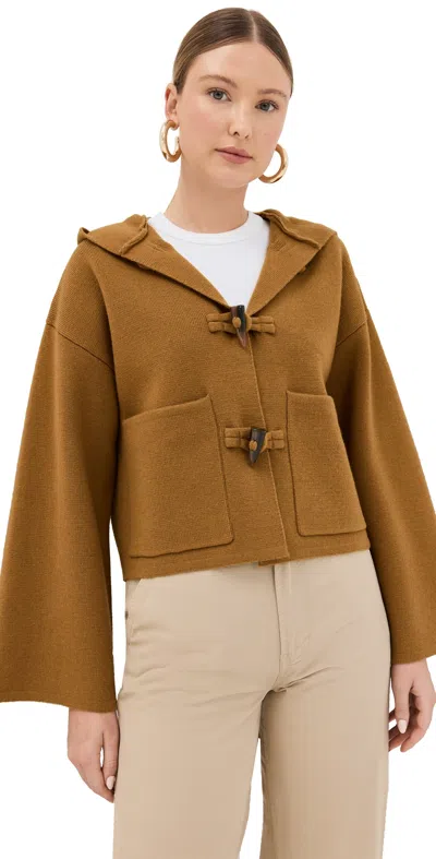 SABLYN LOULOU TOGGLE BUTTON HOODIE MATTE GOLD 