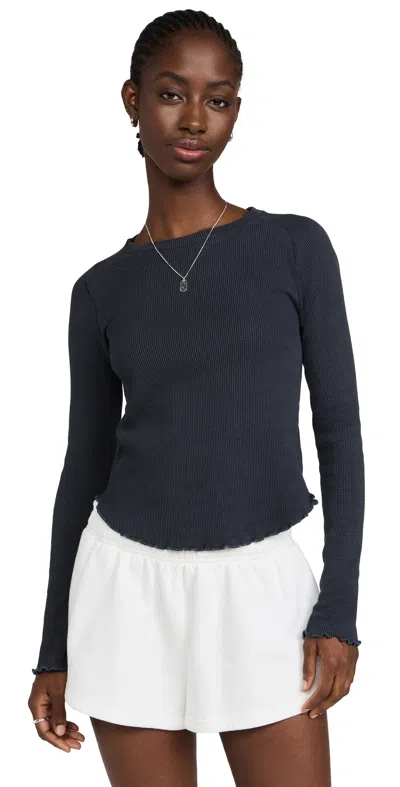 Free People Easy Does It Thermal Black In Black