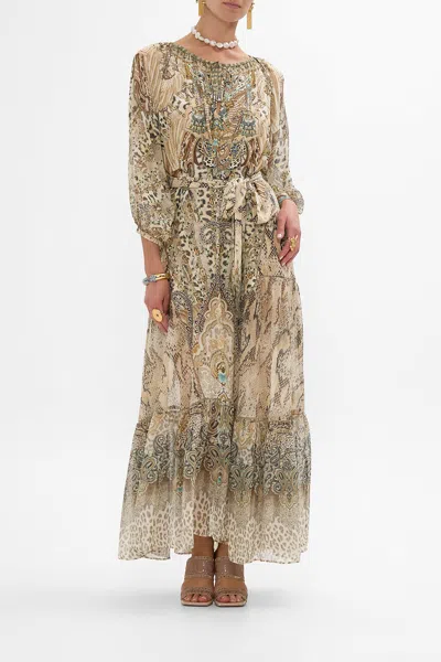 Camilla Long Sleeve Oversized Peasant Dress The Throne Room