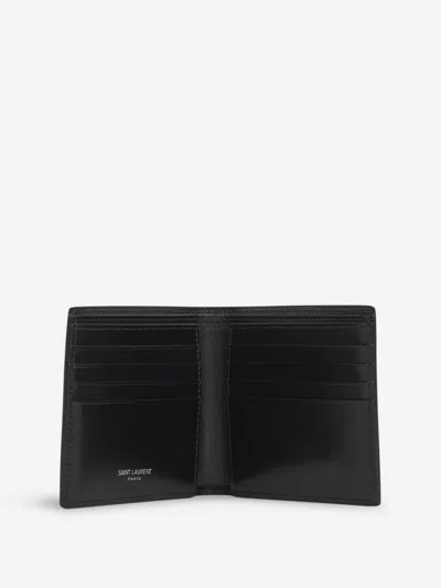 Saint Laurent Black Cassandra Wallet In Black