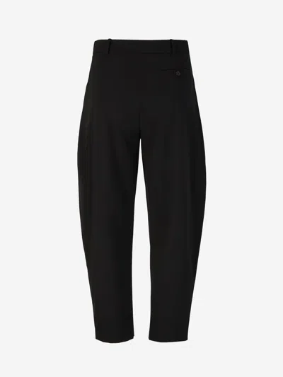 Shop Stella Mccartney Pleated Wool Pants In Black