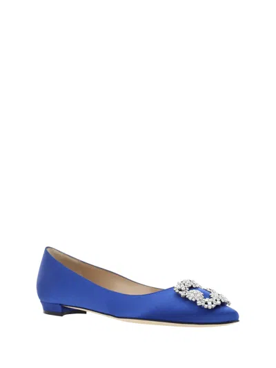 Shop Manolo Blahnik Women Hangisi Ballerinas In Multicolor