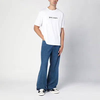 Shop Palm Angels Logo T-shirt White Men