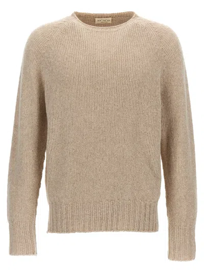 Ma'ry'ya Raglan-sleeve Wool Sweater In Beige