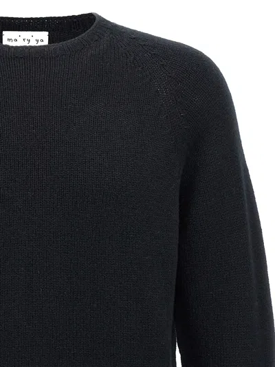Ma'ry'ya Black Crew-neck Sweater In Black