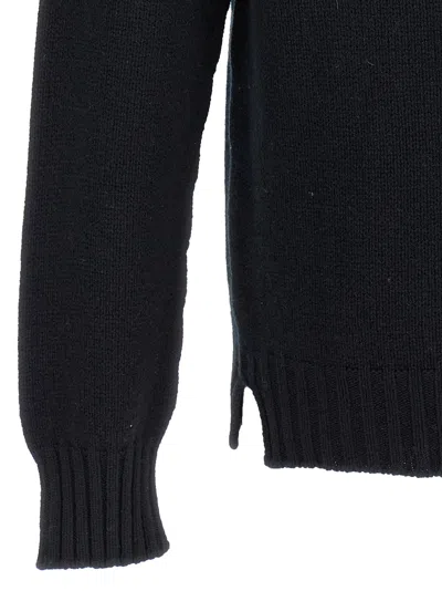 Ma'ry'ya Black Crew-neck Sweater In Black