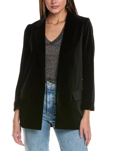 Allsaints Aleida Velvet Blazer In Black