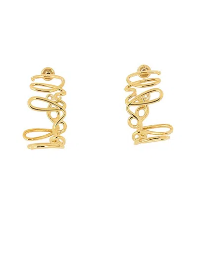 Shop Chloé The  Iconic Hoop Earrings In Gold