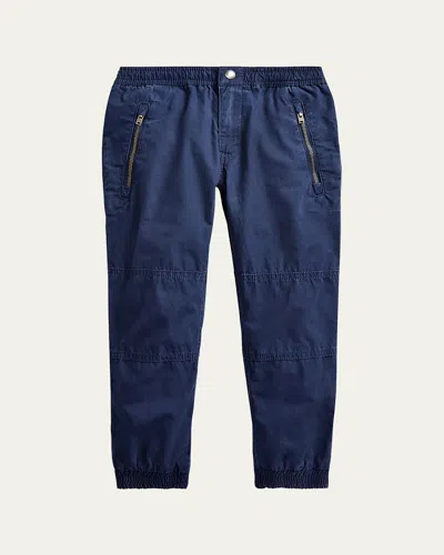 Polo Ralph Lauren Boy's Poplin Jogger Pants In Refined Navy