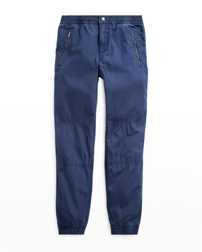 Polo Ralph Lauren Big Boys Poplin Drawstring Joggers In Refined Navy