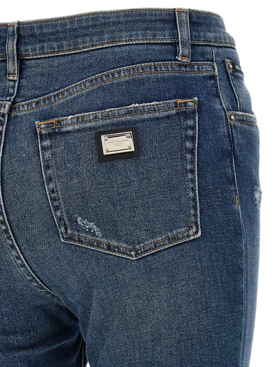 Dolce & Gabbana Slim-fit 5-pocket Jeans With High Waist In Black