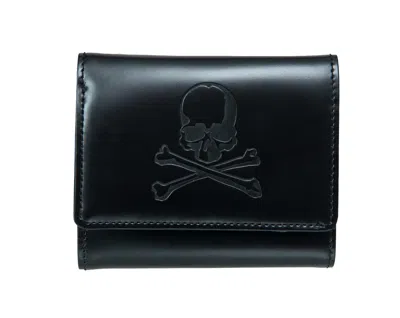 Mastermind Japan Black Leather Wallet In Black