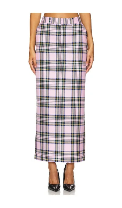 Area Midi Skirt In Pink Multi