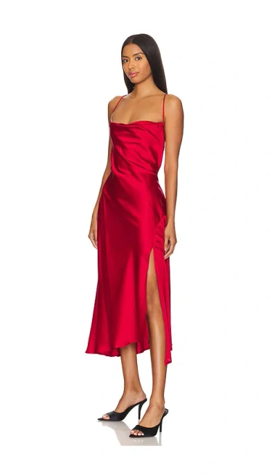 Astr The Label Satin Slipdress In Red