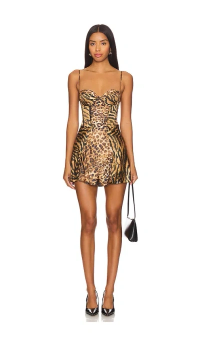 Retroféte Kyona Dress In Brown