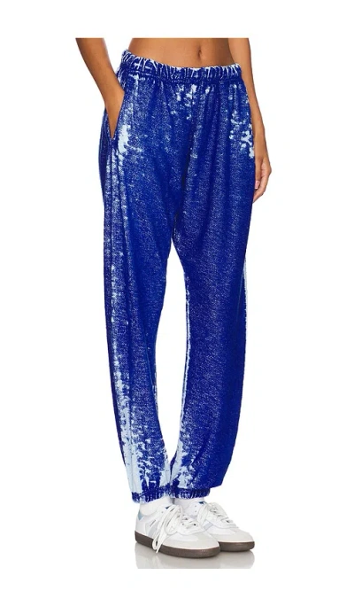 Michael Lauren Viper Burnout Loop Terry Sweat Pant W/ Side Pocket Pant In Royal