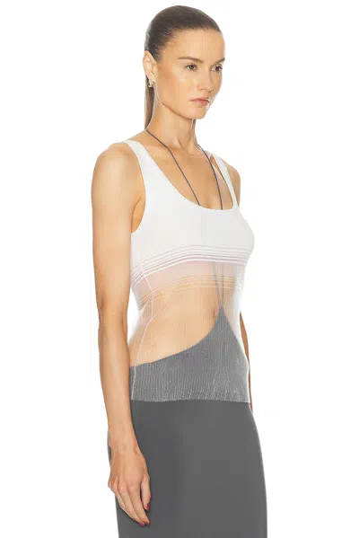 Grace Ling Evanescent Tank Top In Snow