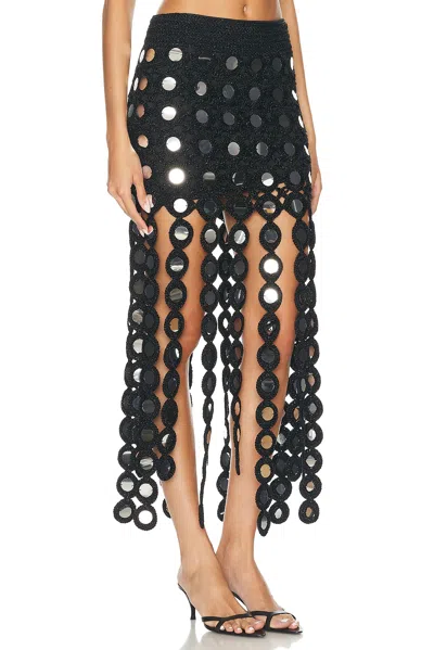 Simon Miller Beep Beep Mirror Maxi Skirt In Black Mirror