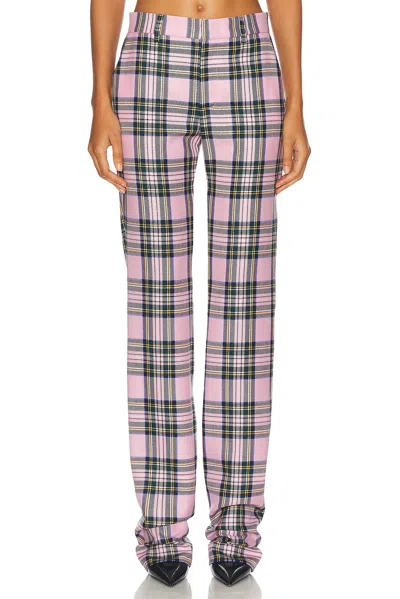 Area Checked Trousers In Pink Multi