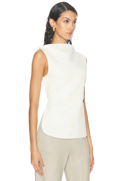 Rohe Open Back Sleeveless Top In Off White