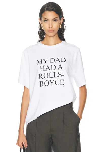 Victoria Beckham Logo Organic Cotton Jersey T-shirt In White
