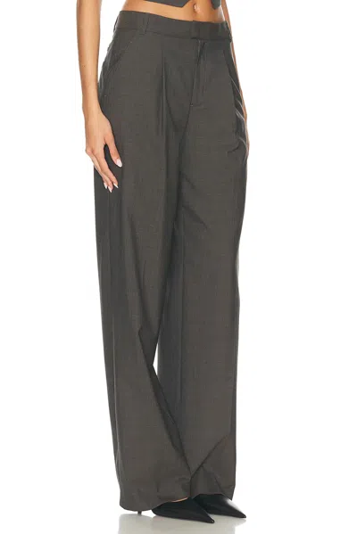 Shop Blumarine Wide Leg Pant In Grey Castlerock