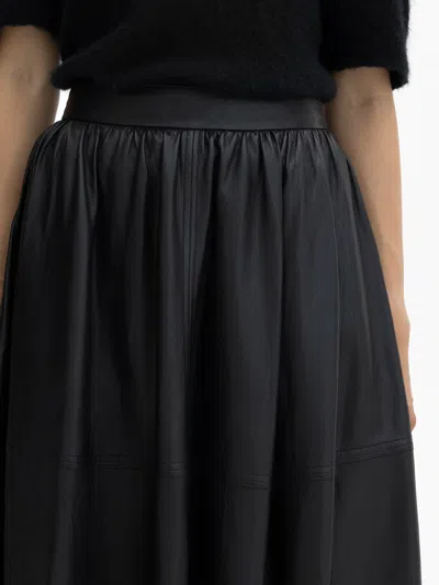 House Of Dagmar Leather Skirt In Black