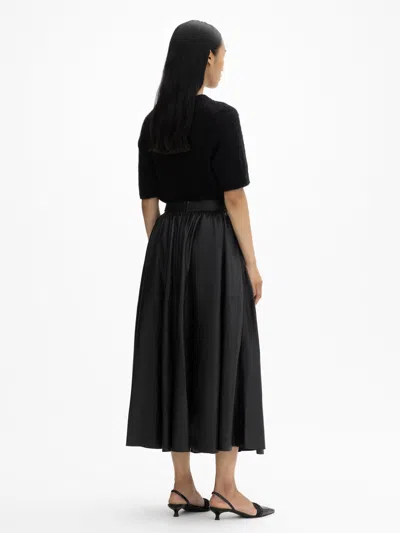 House Of Dagmar Leather Skirt In Black
