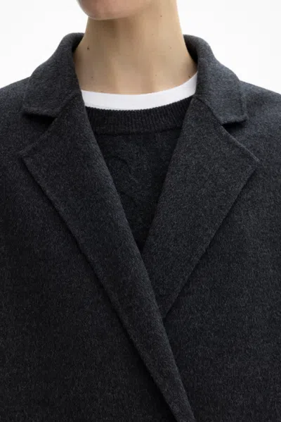 House Of Dagmar Doublé Coat In Graphite Grey