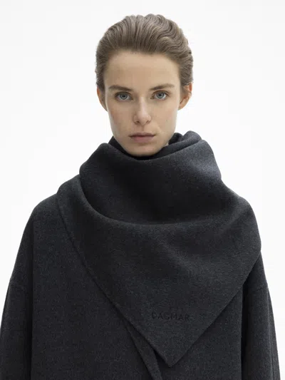 House Of Dagmar Doublé Scarf In Graphite Grey