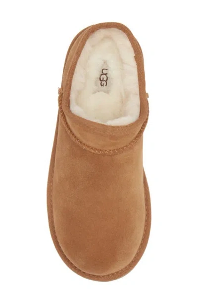Ugg ® Kids' Classic Faux Shearling Slipper In Chestnut