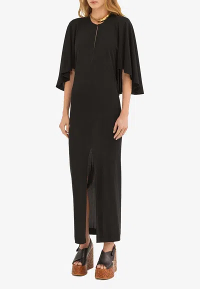 Chloé Cape Maxi Dress In Black