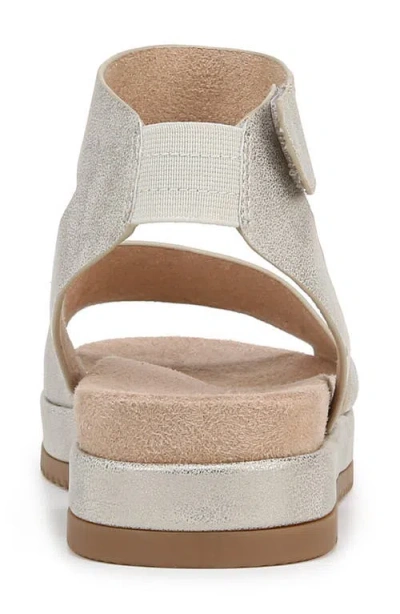 Soul Naturalizer Deara Ankle Strap Flatform Sandals In Light Gold Faux Leather
