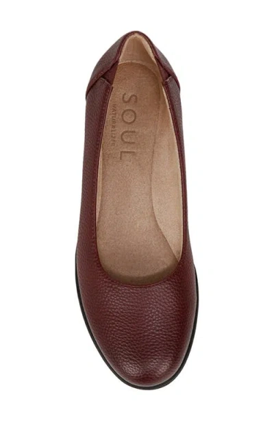 Soul Naturalizer Idea Ballet Wedge Slip-on Flat In Wine Faux Leather